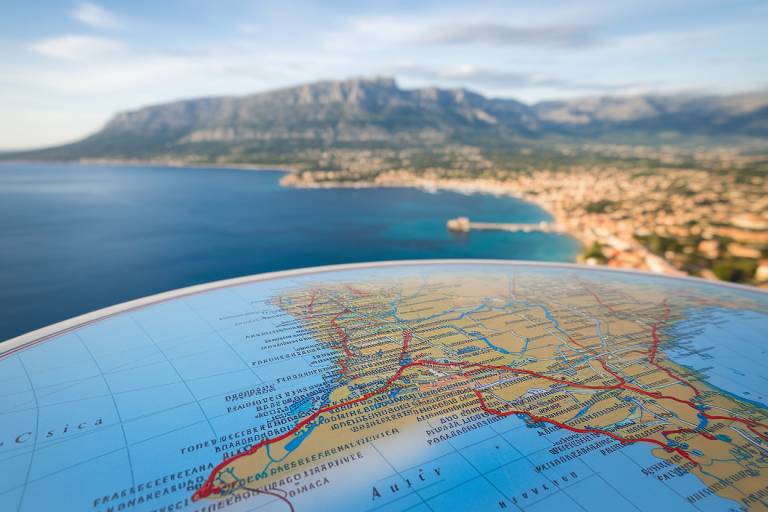 Ajaccio Carte Corse : Coordonnées et Latitude Exactes