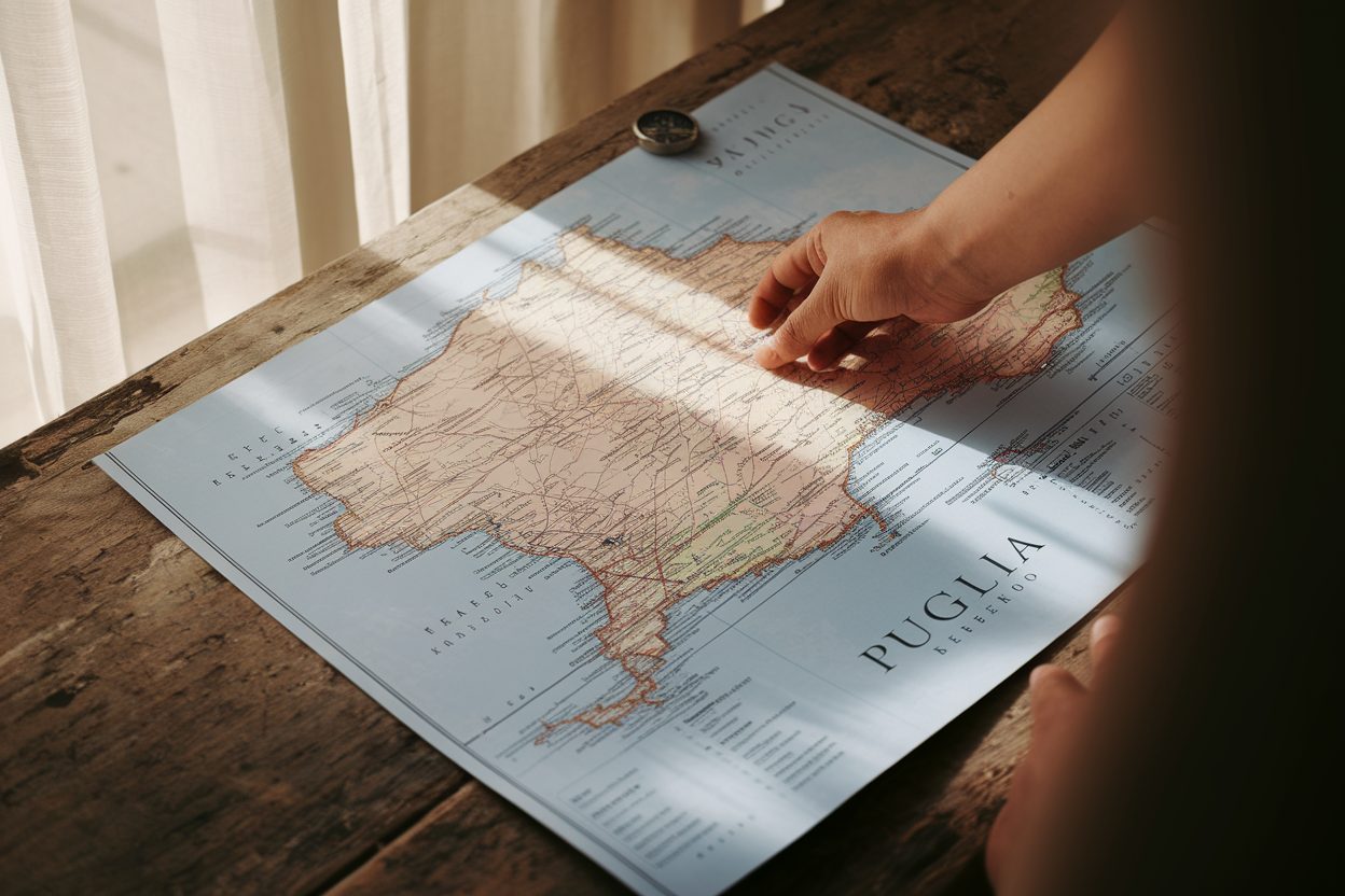 carte-puglia-table-bois-main-boussole