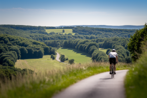 cycliste-piste-cyclable-dordogne-foret
