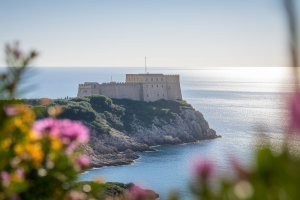 fort-bregancon-rocher-mer-fleurs