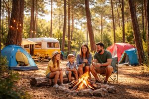 camping-foret-landes-famille-détente